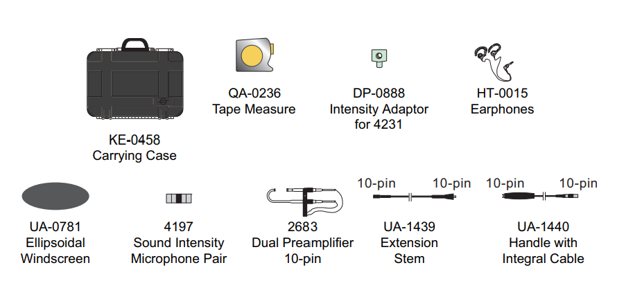 Bộ thiết bị đầu dò cường độ âm thanh loại 3654  (Sound Intensity Probe Kit Type 3654)